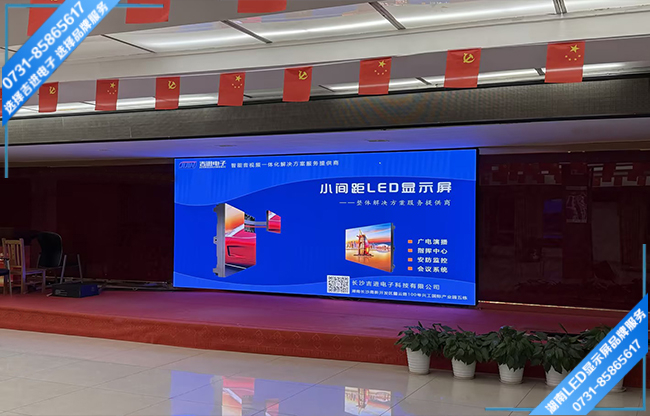 益陽資陽區(qū)長春工業(yè)園某企業(yè)報告廳LED顯示屏
